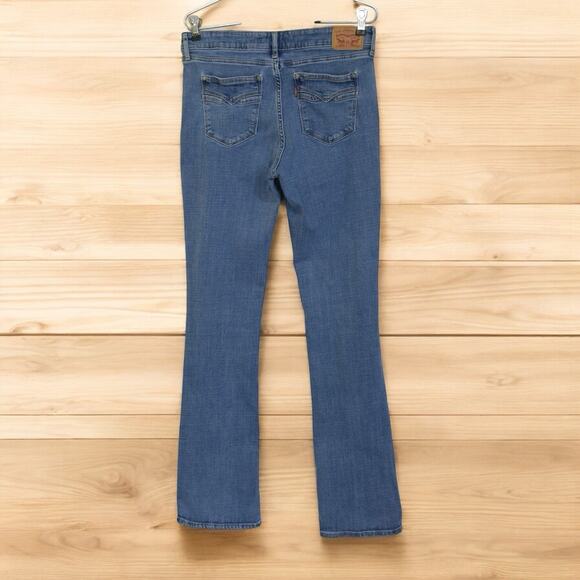 Levis 715 Jeans Slim Boot Women 31x33 Denim Stretch Western Rodeo Hipster Grunge - Picture 3 of 15